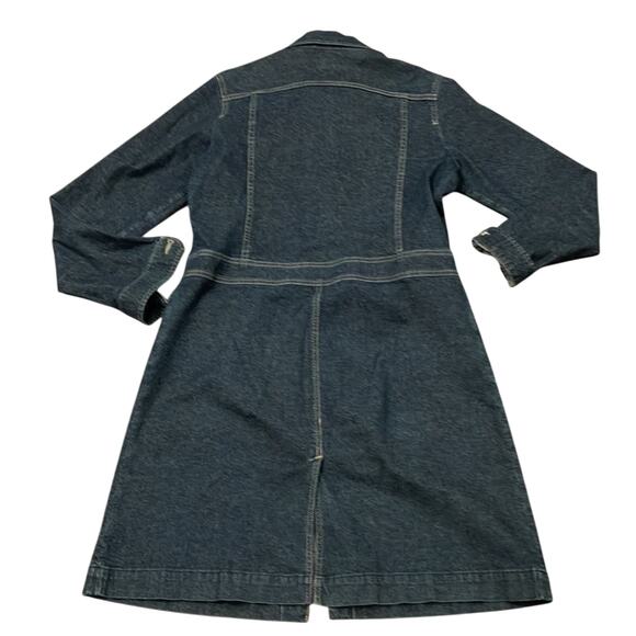 FACONNABLE Dark Denim Shirt Dress Medium - Picture 4 of 6